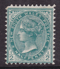 NEW SOUTH WALES 1892 ½d Blue Green QV DE LA RUE MINT/MH SG 273 (SH41) picture