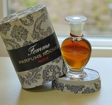 Vintage * FEMME by ROCHAS ** splash PURE PARFUM 23 ml~3/4 oz  OLD FORMULA picture