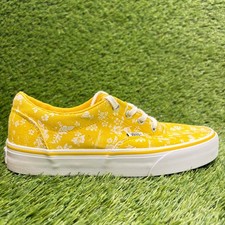 Vans Doheny Tropics Womens Size 9 Yellow White Athletic Skate Shoes Sneakers picture