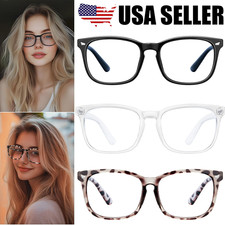 1-3Pcs Blue Light Blocking Glasses Non Prescription Computer Eyewear Black Clear picture
