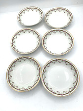 6 L Bernardaud & Co Limoges France Pink Rose Swag Berry Sauce Bowls 5 1/4