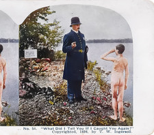 1898 Comic Series What did I tell you - Hand tinted  Stereoview Card -PC210 picture