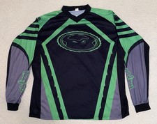 VTG Y2K Warped Sportz Team Renegade Paintball Jersey Green Oversized picture