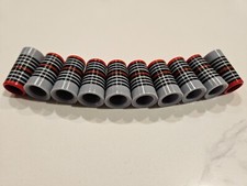 (10) Custom Golf Iron Ferrules Firehouse Gray, Red and Black - Pick Diameter picture