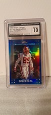 2007 Topps Chrome Santana Moss Blue Refractor CGC 10 + Bonus Gallant Mango HOLO picture