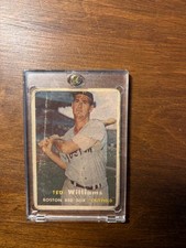 1957 Topps Ted Williams #1 Baseball Card HOF Boston Red Sox (crease) picture