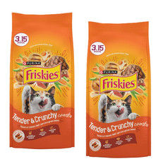 Purina Friskies Tender & Crunchy Dry Cat Food Chicken Beef 3.15 lb 2 Pack picture