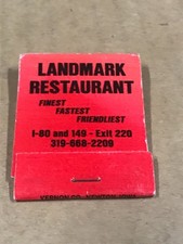 Vintage New/Unstruck Landmark Restaurant - Matchbook, Matchcover picture