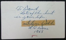 Glenn Dobbs Tulsa Golden Hurricane 1949 Signed Postcard GPC CHOF 151106 picture