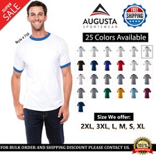 Augusta Sportswear 710 Polyester/Cotton 50/50 Jersey Knit Ringer T-Shirt S-3XL picture