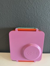 Omie Box Kids Bento Insulated 3 Compment Lunch Box Thermos Pink Berry Orange Hot picture