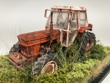 Weathered Universal Hobbies 1/43 O Scale 1978 Someca Barn Find  Tractor Diorama  picture