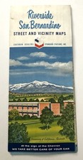 Vtg 1963 Chevron Riverside San Bernardino Street And Vicinity Maps picture