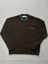 Anglozine Shetland Wool Sweater Vintage Made in Italy Pocket Sweater Mens Large picture