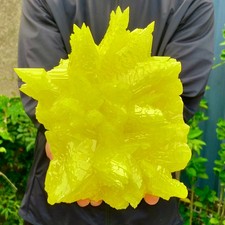 3.08LB Rare yellow sulfur crystal quartz crystal mineral specimen picture