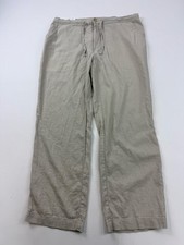 Havanera Co Pants Mens XL Beige Linen Relaxed Fit Drawstring Casual Khakis picture