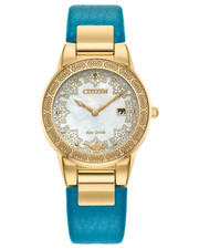 CITIZEN DISNEY ALADDIN GA1072-07D WHITE DIAL BLUE STRAP 30MM WOMENS WATCH picture