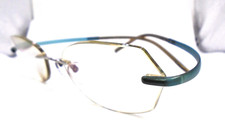 Silhouette 7690 Silver/Blue/Brown Rimless Eyeglasses Frames picture