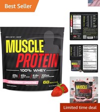 100% Muscle Whey Protein Powder Flavored, 5 lbs pack of 1, Strawberry picture