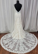 NEW Morilee Bridal 8112 Malia Wedding Dress Sheath Fit Flare Open Low Back Lace picture