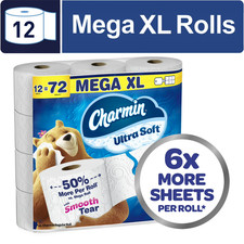 Charmin Ultra Soft Toilet Paper 12 Mega XL Rolls, 336 Sheets Per Roll  picture