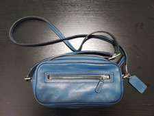 Coach Legacy West Camera Crossbody Bag Blue Leather 9589 Vintage 90s EUC Rare picture