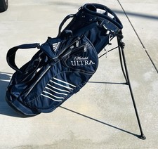 Adidas Michelob Ultra 6-Way Golf Stand Bag Blue & White Dual Carry Strap picture
