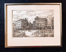 RARE. Donald A. Mackay Hand Signed Limited Ed. Etching Requiem at Noon Chinatown picture