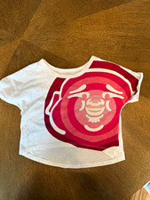 True Religion 2T Unisex White Buddha Logo Graphic Crew Neck Short Sleeve Tee picture
