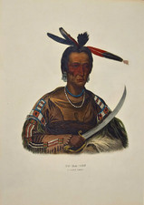 1855 McKenney & Hall TO-KA-CON Sioux Chief Original Hand-Colored Lithograph picture