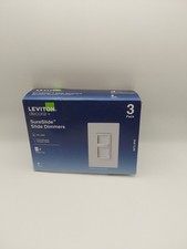 LEVITON Decora+ 6672-3PW SureSlide Slide Dimmer 3-Pack New F3 picture