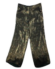 Tibi Sequined Loden Green Multicolor Slouchy Wide Leg Pants TF116AS44689 Size 30 picture