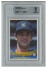 Don Mattingly 1984 Donruss Uncorrected Error Card Beckett Graded MINT 9-Yankees picture