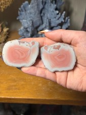 Queensland Creek Agate Pair • Natural Australian Banded Stone • Polished Agate picture