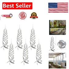 6-Pack Silver Mylar Bird Repellent Spiral Reflectors - Eco-Friendly Decor picture