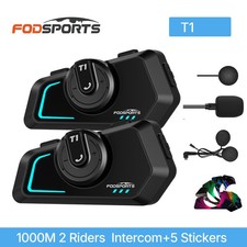 2XFodsports T1 motorcycle intercom helmet bluetooth headset FM music share 2 Way picture