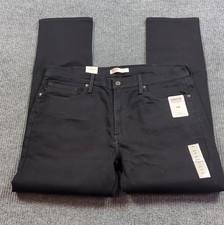 Levis Jeans Mens 38x32 Black Slim Signature Super Flex Cotton Stretch picture
