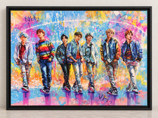 BTS DNA Andrea C. White Canvas 12/50 Sideshow HYBE Limited Edition Framed picture