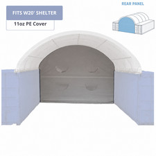 20FT Wide Container Shelter Rear Panel – 11oz PE Fabric Back Panel for 2020/2040 picture