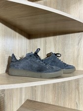 Belstaff Track Logo Perforated Suede Sneakers Gray Men’s Size UK 10 US 11  EUR44 picture