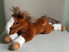 Plush n Rush Brown Plush Horse Stuffed Animal Soft Pony Toy Kids Gift picture