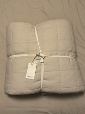 BNWT Quince European Linen Box Quilt KING/CAL KING picture