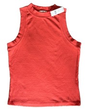 t.la Anthropologie Women’s Ribbed Tank Top Layering Essential Orange NWT picture