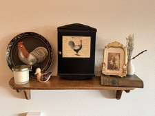 Vintage Rooster Chalkware Key Holder Wall Plaque picture