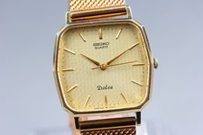 Vintage 1982 SEIKO Dolce 5931-5560 SGP30 Gold Dial Quartz 29mm Mens Watch Exc+5 picture