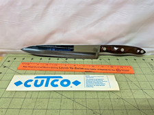 Vintage Cutco 9 inch Chefs knife number 1025 swirl handle & original sheath picture