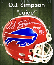 O.J. SIMPSON AUTOGRAPHED SIGNED BUFFALO BILLS MINI HELMET wAPCOA picture