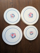 4 Vintage Ballonoff Electric Stove Burner Covers Cottagecore Grannycore Creme picture