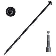 LIONMAX Structural Wood Lag Screws 10 Inch, 60-PCS, #14 X 10, Heavy Duty Rust Re picture