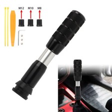 Universal JDM Black Aluminum Automatic Gear Stick Shift Knob Shifter Lever Head picture